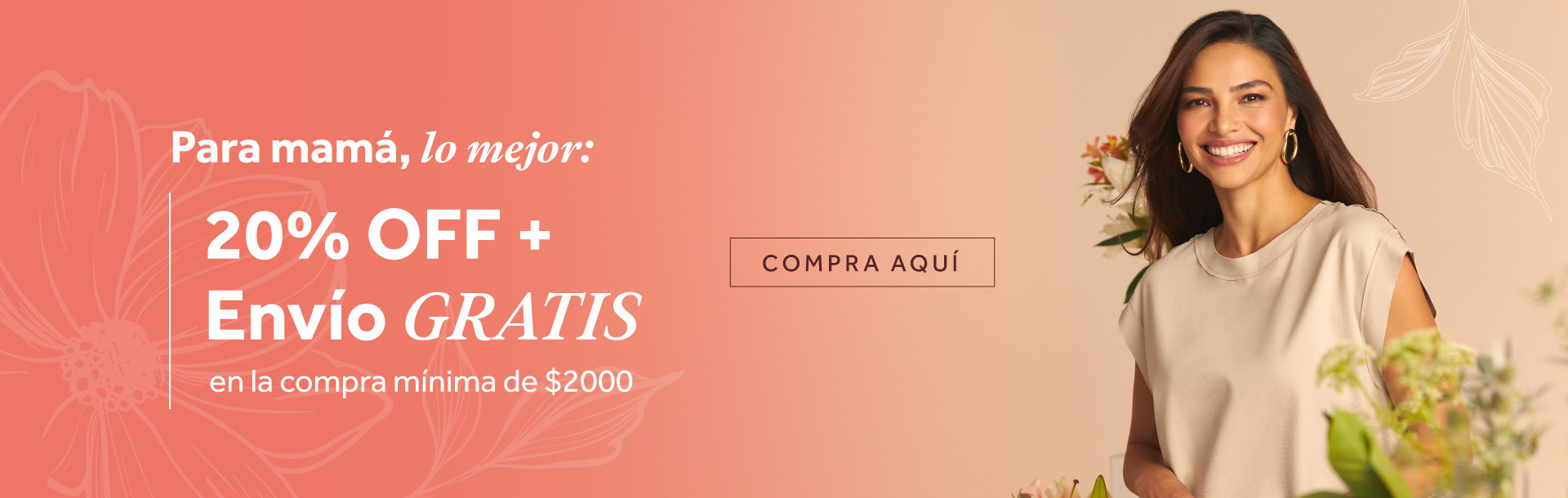 Para mamá, lo mejor: 20% OFF + Envío Gratis